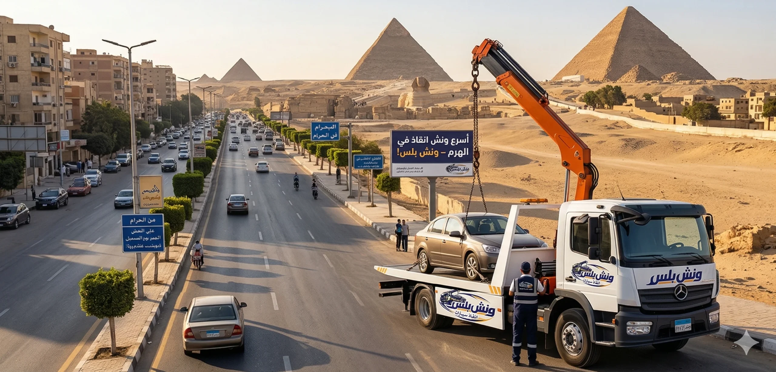 اسرع ونش انقاذ في الهرم